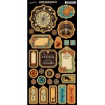 Steampunk Spells Die Cut Chipboard Tags - 1